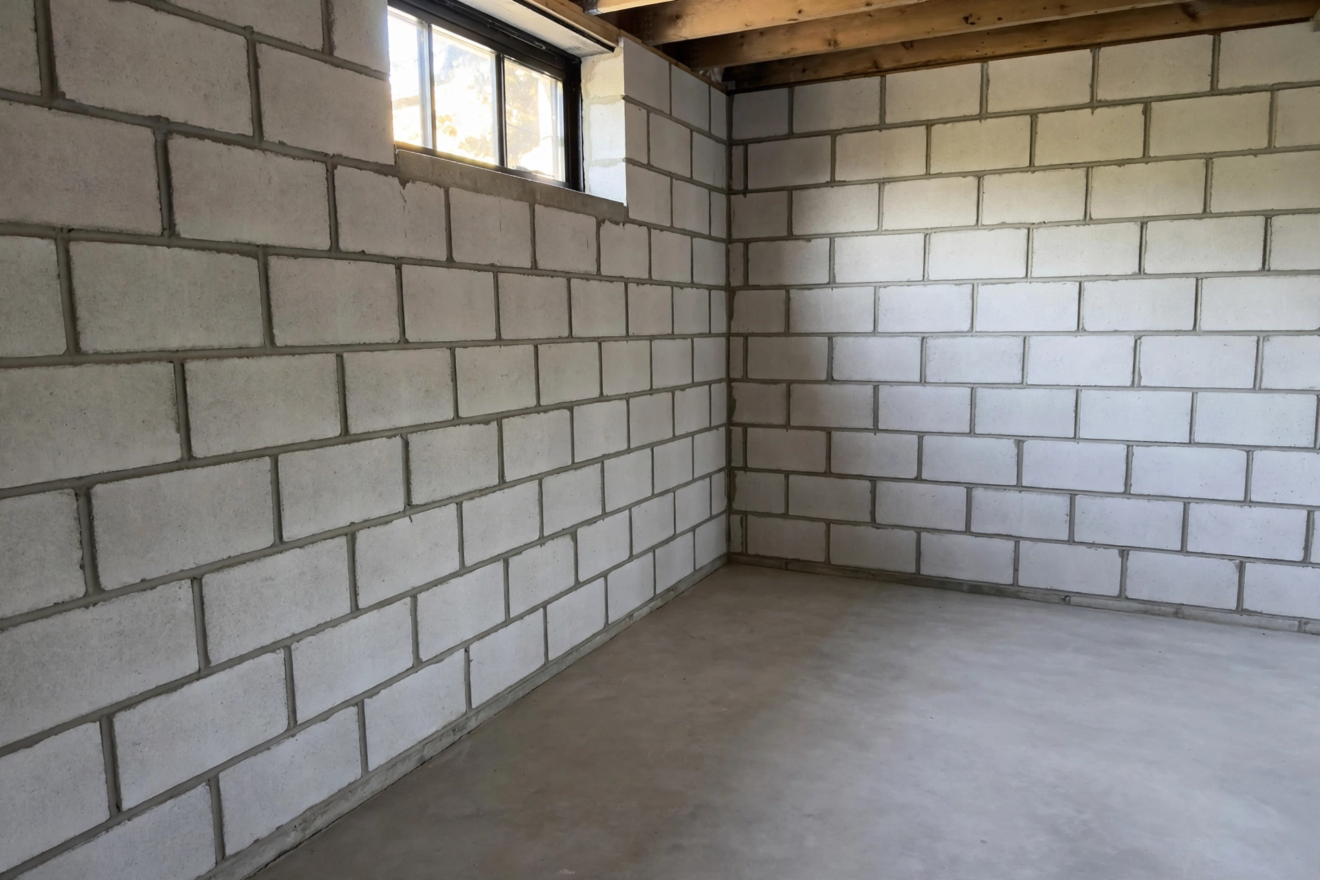 Before photo,  Basement Waterproofing Tie In in Yorktown, by Bowie Egress Windows Company
