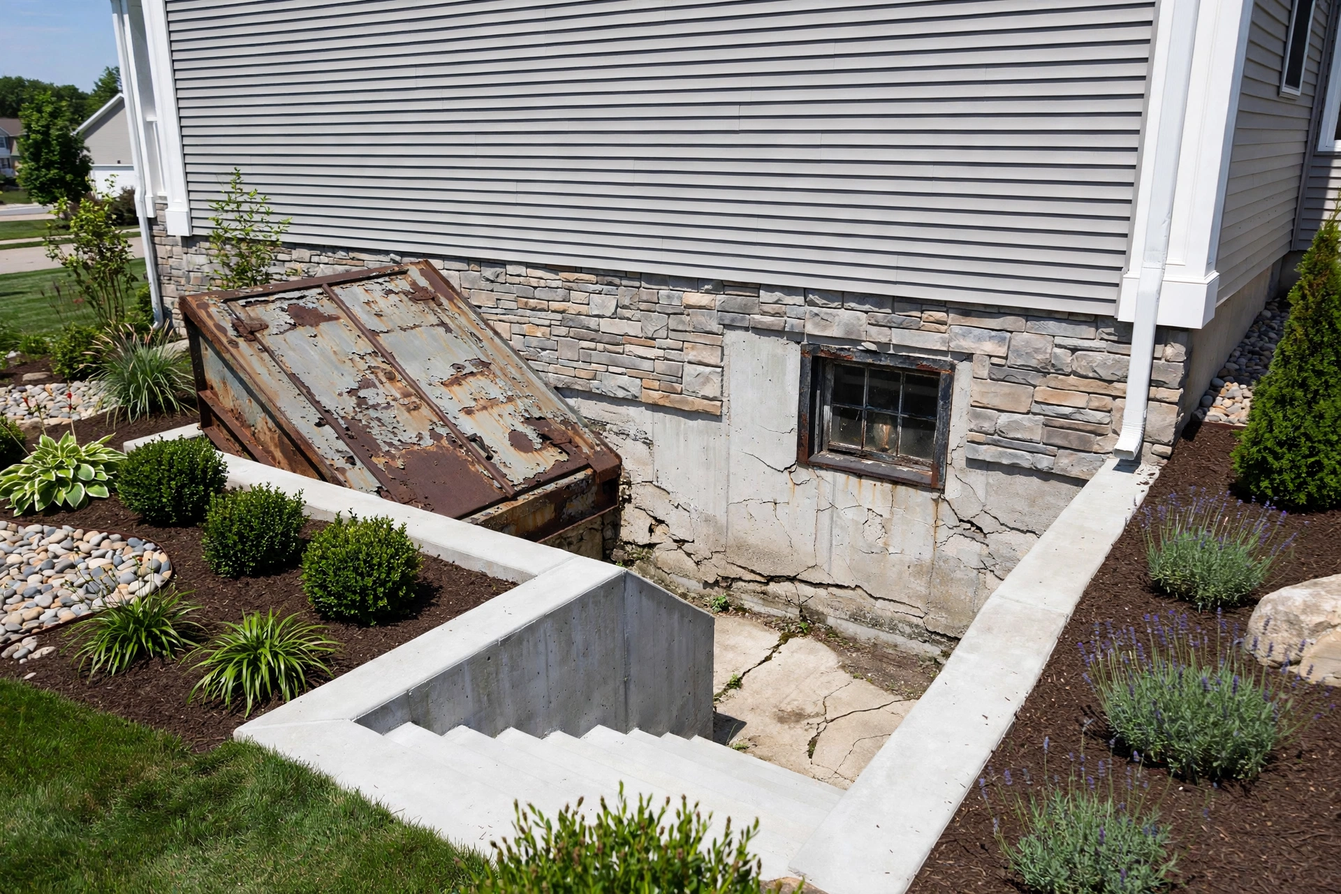 Before photo,  Bilco Door and Egress Window Options in Woodmore, by Bowie Egress Windows Company