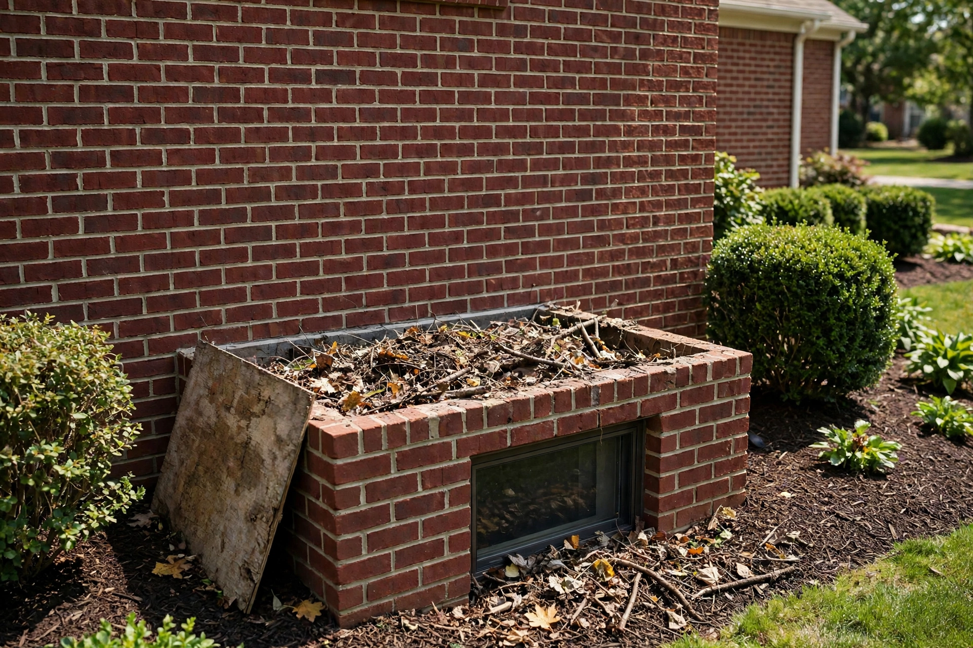Before photo,  Egress Window Well Covers in Long Ridge, by Bowie Egress Windows Company