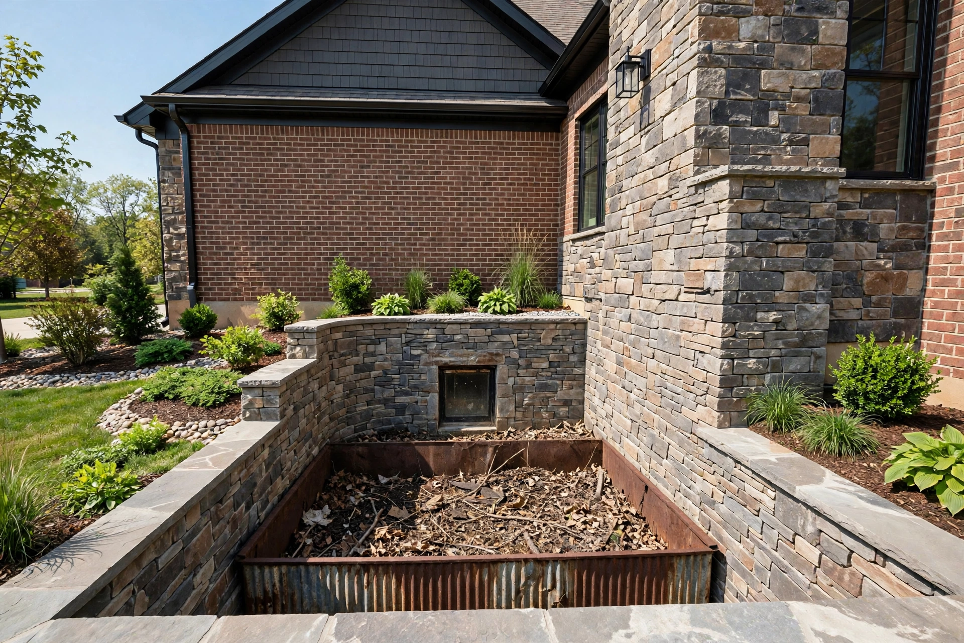 Before photo,  Egress Window Wells in Fairwood, by Bowie Egress Windows Company