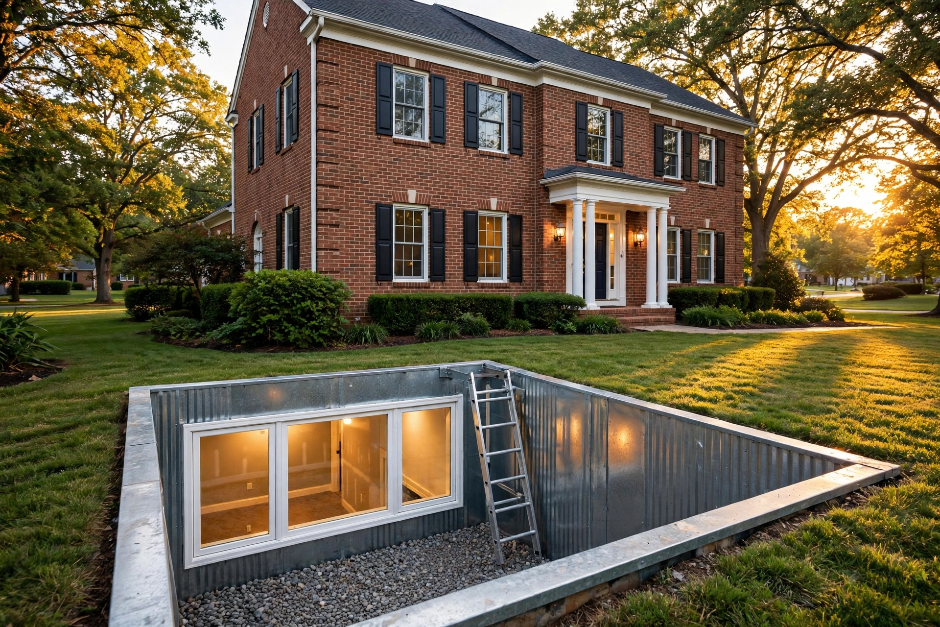 New egress window and well at a Bowie, MD home by Bowie Egress Windows Company
